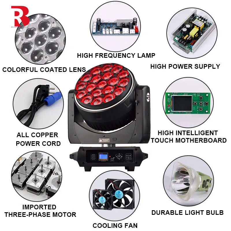 LED Bee Eye 19PCS 40W RGBW 4in1 Moving Head Stage Light Factory