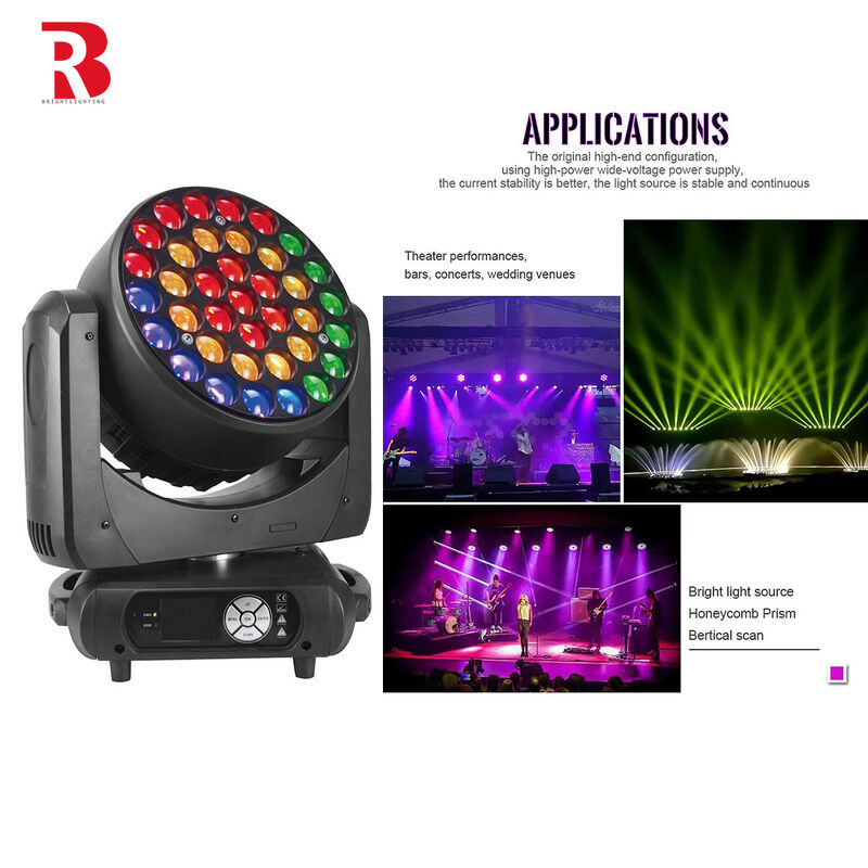 600W DMX512 RGBW 4in1 Stage LED Wash Zoom Moving Head Light For Show Wedding