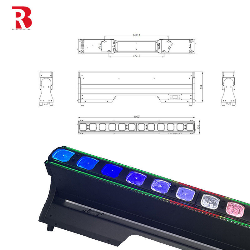 12pcs 40W Two Hanging Bracket Laser Bar RGB Moving Head For Atmosphere Of Event