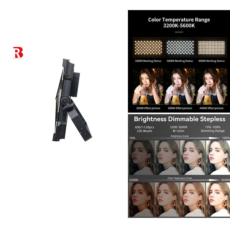 New 220W Bicolor LED TV Studio Video Panel Light Film Studio Stage Lighting Equipment