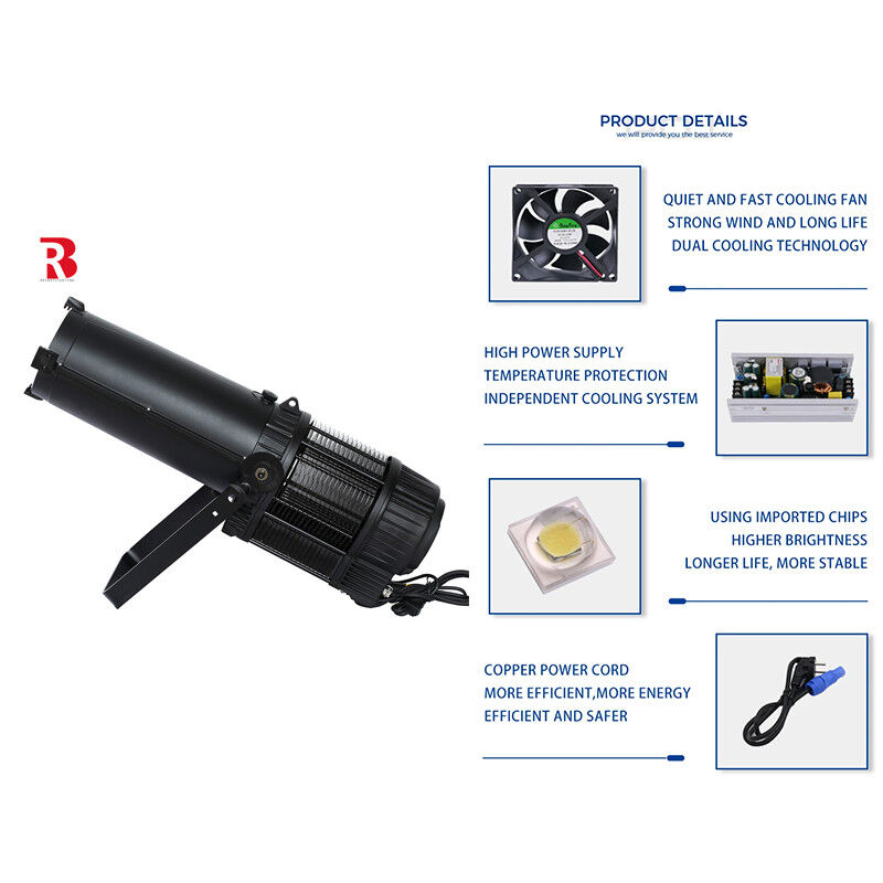 IP65 3000K-6000K 2in1 LED Ellipsoidal Stage Light With Auto Zoom