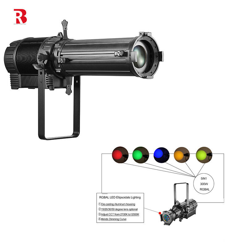 200W/300W DMX LED Stage Lighting Ellipsoidal 500HZ-25000HZ Optional