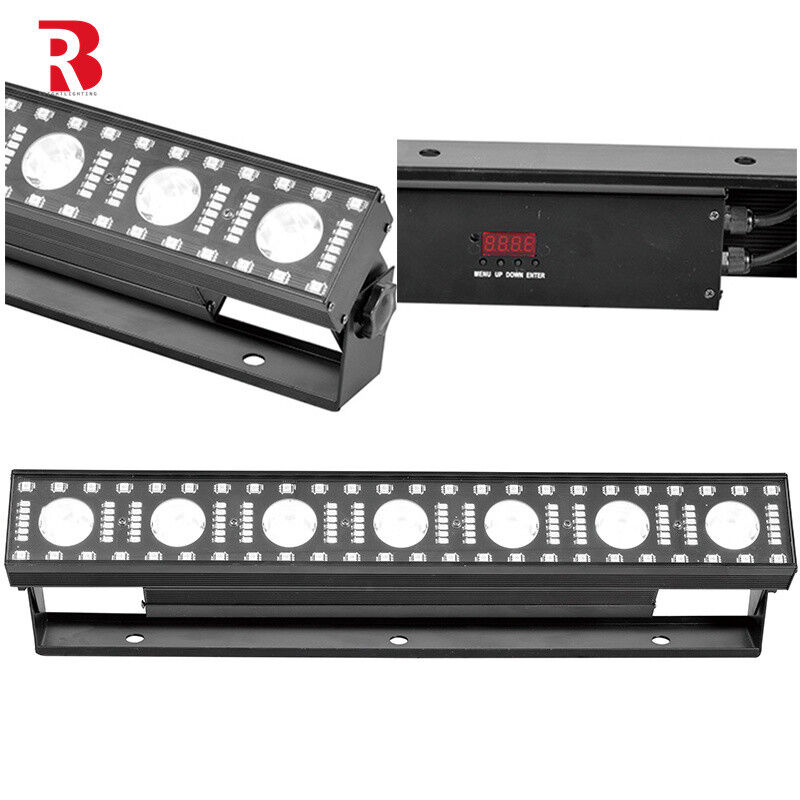 DMX512 LED 63 Positive White Flash+48 SMD5050+3-In-1 Matrix Stage City Lights