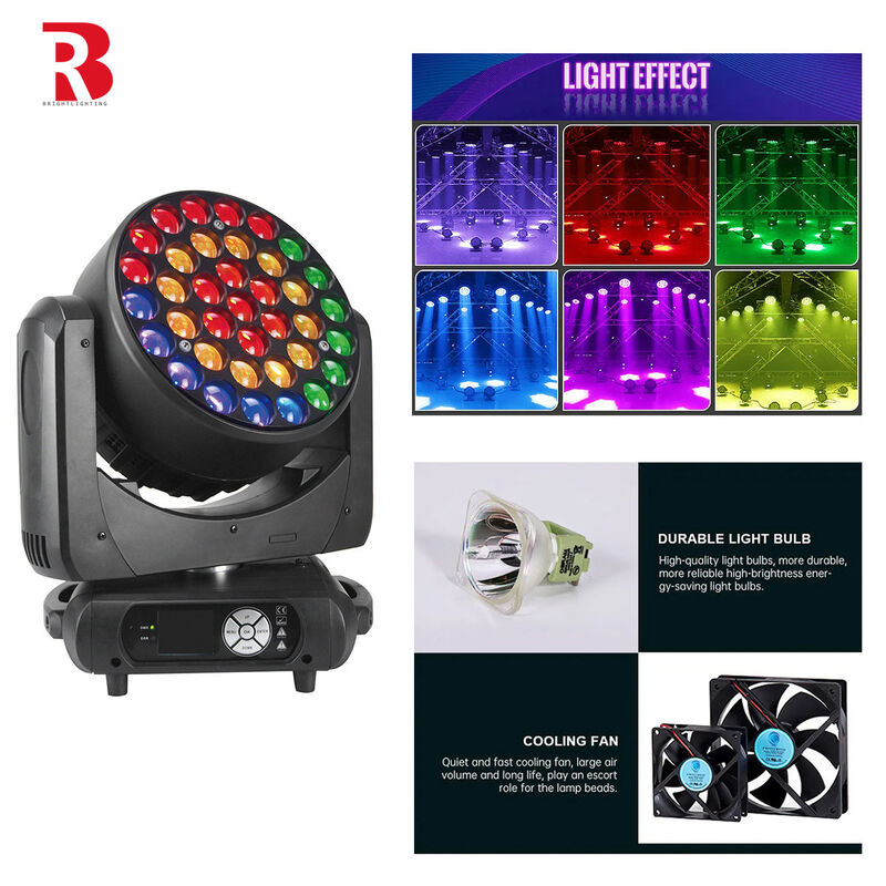 37*15W LED Zoom RGBW 4ni1 LED Moving Head Stage Light For Wedding Concert