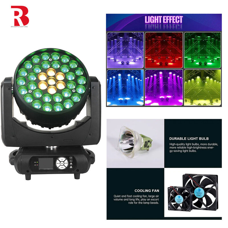 240V 37*15W High Brightness 48CH LCE Display LED Stage Light For Event Disco
