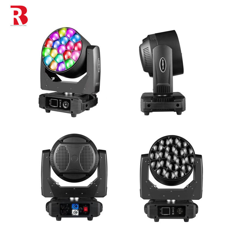 19 Pieces 15W Moving Head Stage Light For Dynamic Lighting Effects In Black