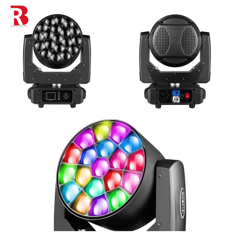 Stage Light 19pcs*15w RGBW Zoom Eye LED Moving Head Dmx Pixel For Dj Wedding Decoration