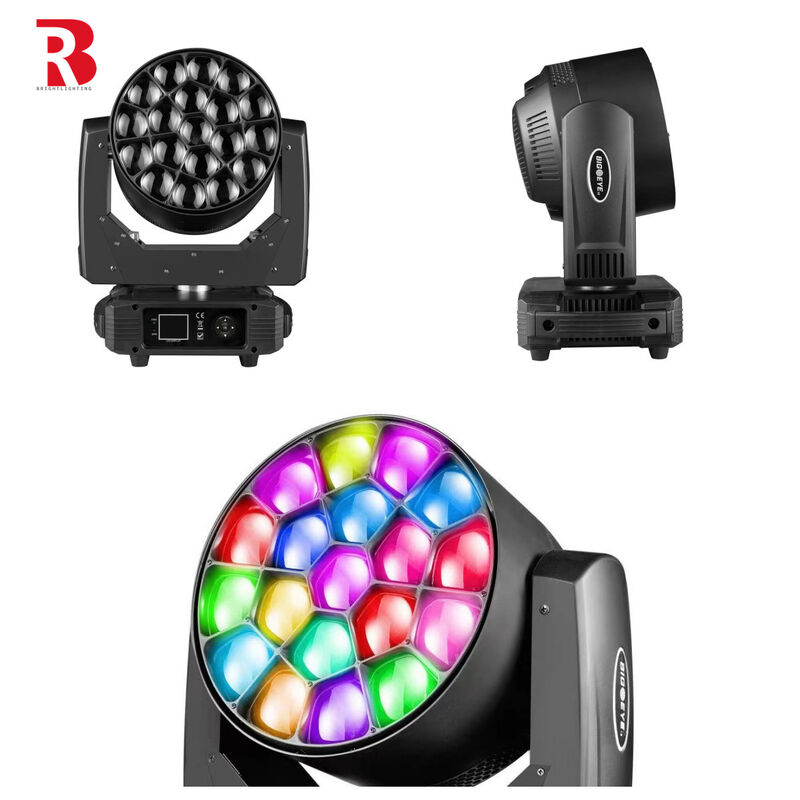 19pcs*15w RGBW Zoom Eye LED Moving Head Stage Light For DJ Wedding Decoration