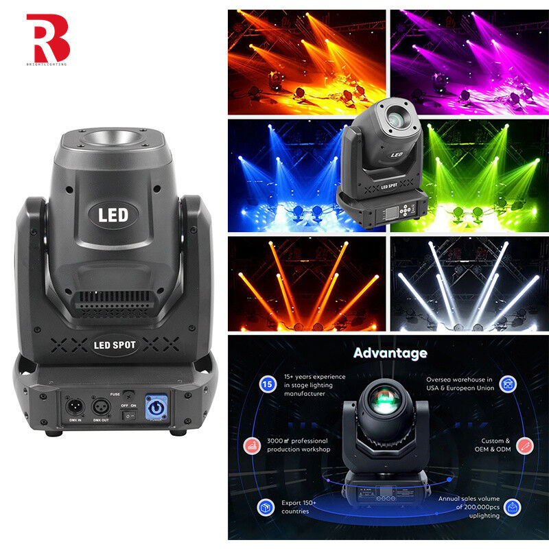 8000K DMX512 Moving Head 100W LED Spot Beam Stage Light For Theater And Studio