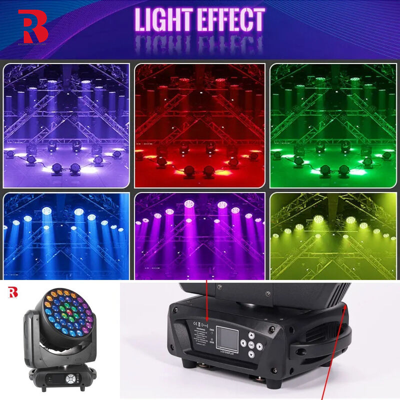 RGBW 4in1 37*15W LED High Brightness Moving Head Light For Live Show