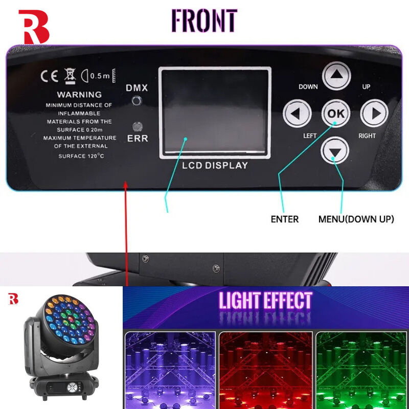 RGBW 4in1 37*15W LED High Brightness Moving Head Light For Live Show