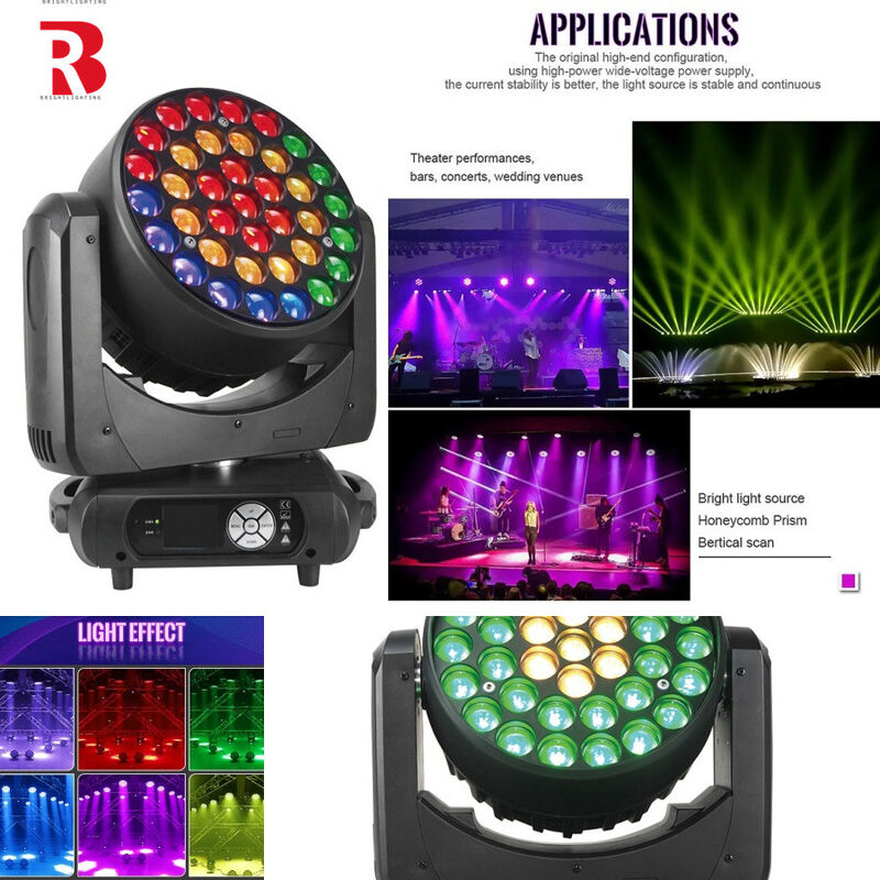 Vibrant Visual Effects RGBW 4in1 LED Moving Head Light for Music Performances