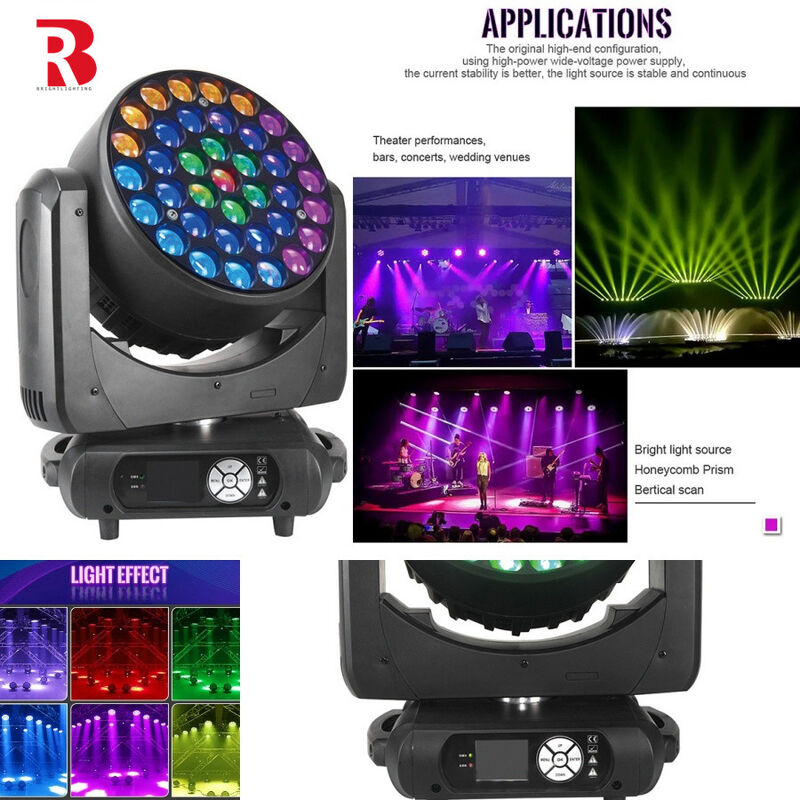 Vibrant Visual Effects RGBW 4in1 LED Moving Head Light for Music Performances