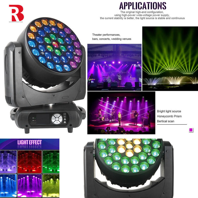 Vibrant Visual Effects RGBW 4in1 LED Moving Head Light for Music Performances