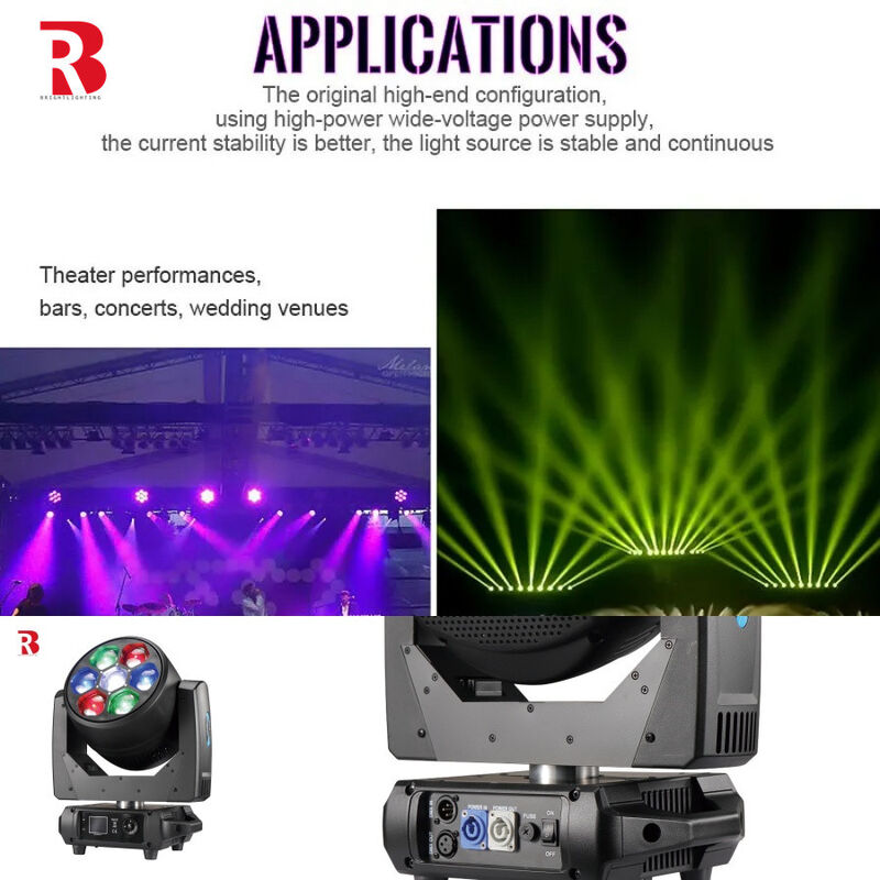 Powerful 7x40W RGBW 4in1 LED Moving Head Light For Nighttime Cityscapes And Landmarks