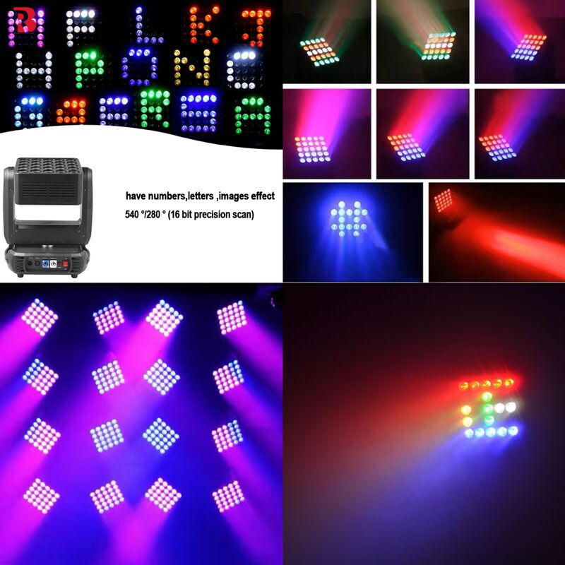 Matrix 5x5 25pcs 10W Dmx512 Moving Head Light RGBW For Dj Stage Party Show