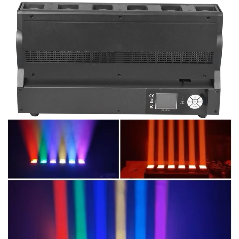 LED Pixel Indoor Zoom Beam Wash Bar 6pcs 40W RGBW 4-In-1 For Stage Event Party