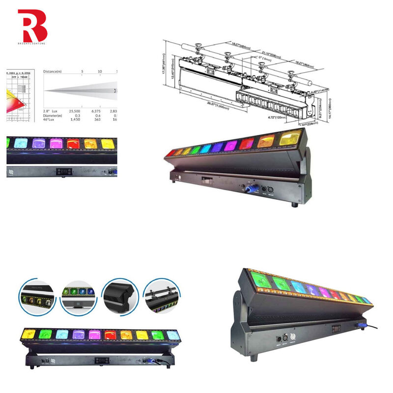Brightness Adjustment 10*60W LED Bar Beam Moving Head Stage Light For Any Lighting Condition
