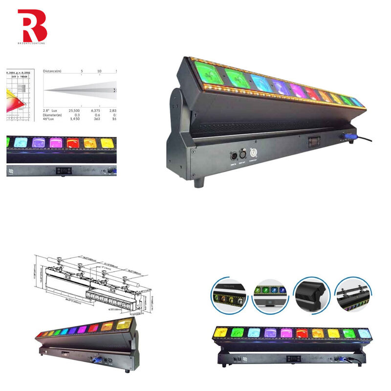 10*60W LED Bar Beam Moving Head Stage Light Adjustable Brightness For Any Stage Setup
