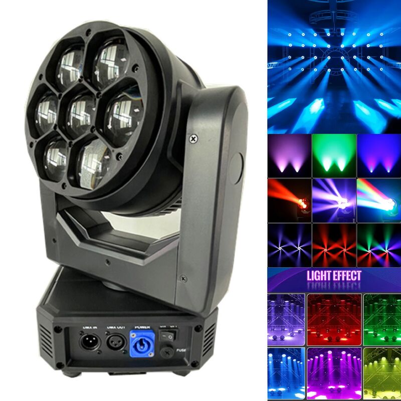 LED High Power Indoor Beeye Moving Head 7pcs 40W RGBW Light For Stage Disco