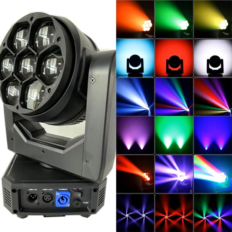 LED DMX512 Beeye Moving Head IP20 7pcs 40W RGBW Stage Light For Night Club
