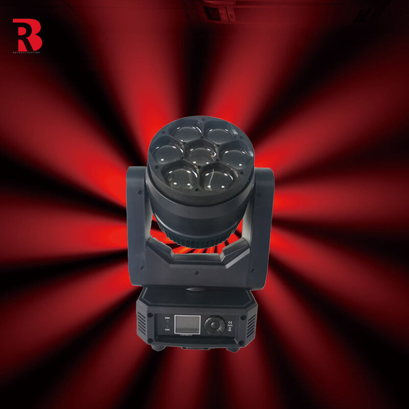 7*40W High Brightness RGBW LCD Display LED Moving Head Light For Entertainment