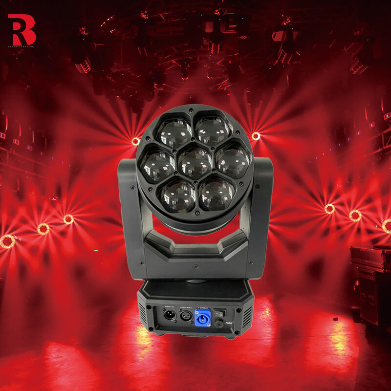 7*40W High Brightness RGBW LCD Display LED Moving Head Light For Entertainment