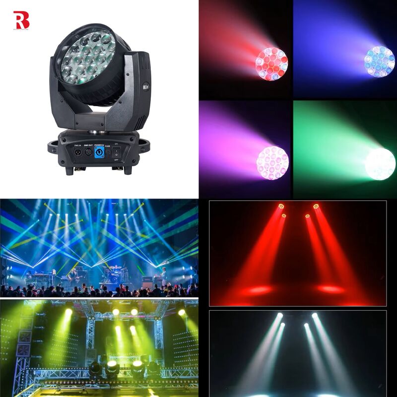 LED Moving Head 19pcs 15W RGBW Beeye Stage Light DMX512 ZOOM For Wedding