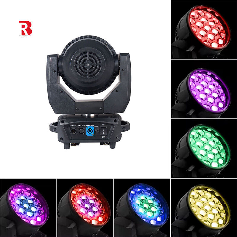 LED Moving Head 19*15 4in1 Beeye Stage DMX512 Wash Zoom Light For Party Club
