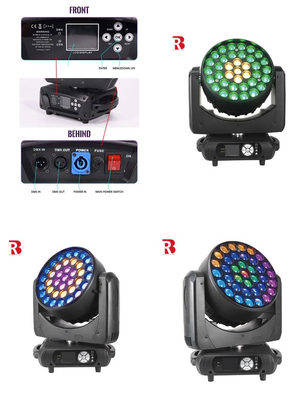 LED RGBW 37*15W 4in1 Moving Head DMX Light Bee Eye Wash Light For Stage Show