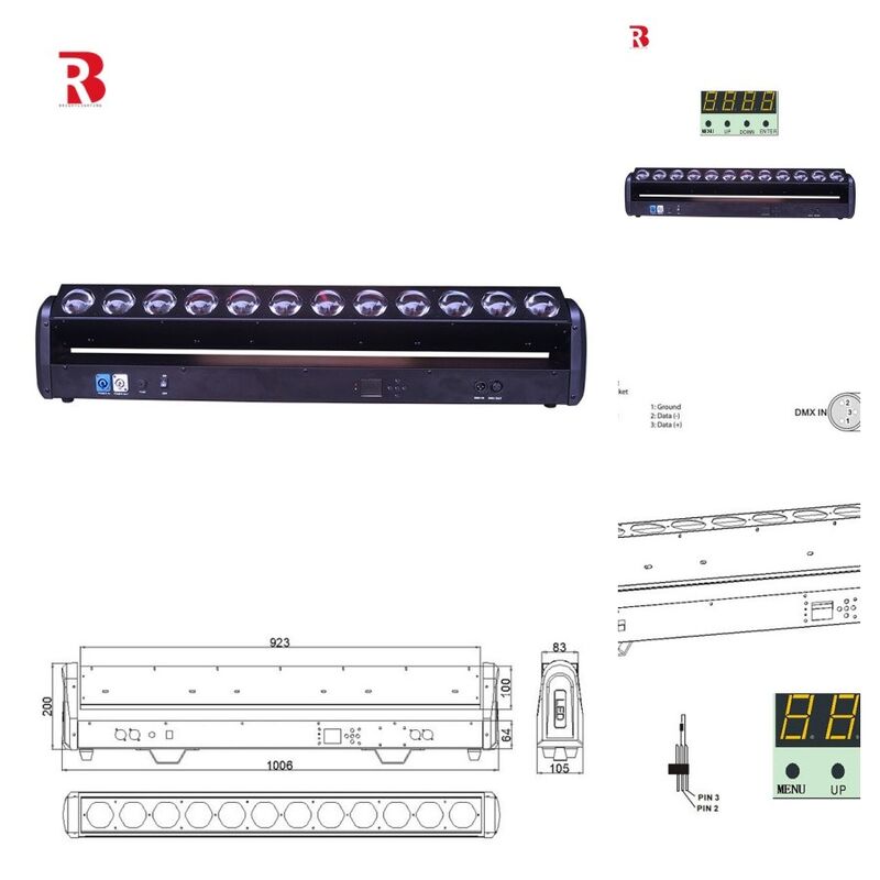 New 12x30w Led Bar Moving Head Light Zoom Matrix Dj Stage Effect Wash Beam