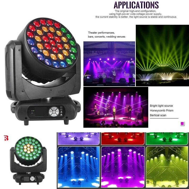 Bee Eye Moving Head Light RGBW Beam 37*15w Zoom Disc DMX Wash Stage Light