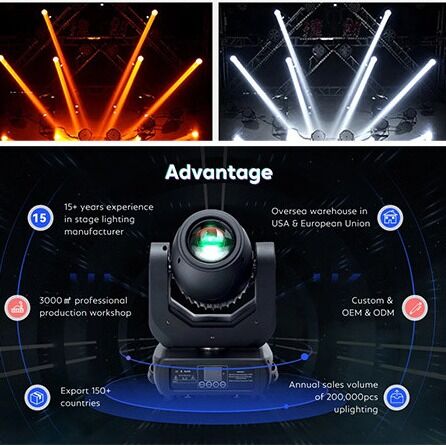 150W DMX 100W LED White Stage Light Beam Spot Wash Moving Head For Party	dj moving head lights
