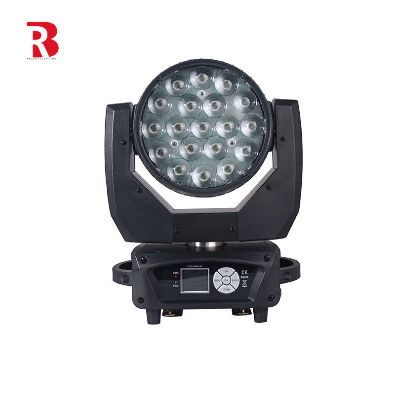 DMX512 DJ Light ZOOM For Disco LED Moving Head 19*15 RGBW Beeye Stage