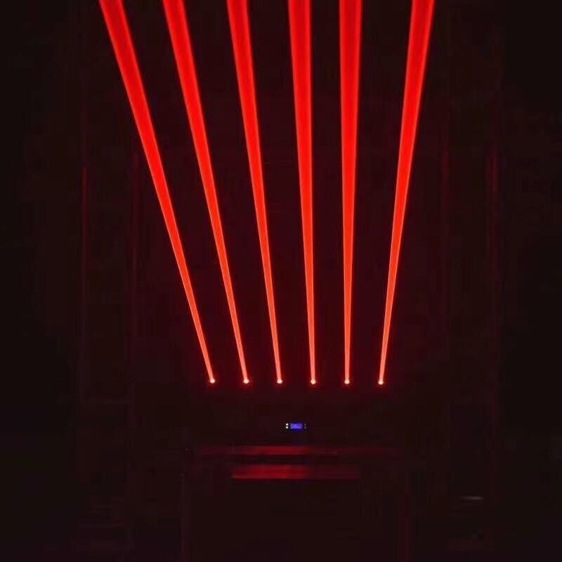 250w 6 Head Laser 3 In 1 Laser Pixel Beam Moving Head Light  Indoor