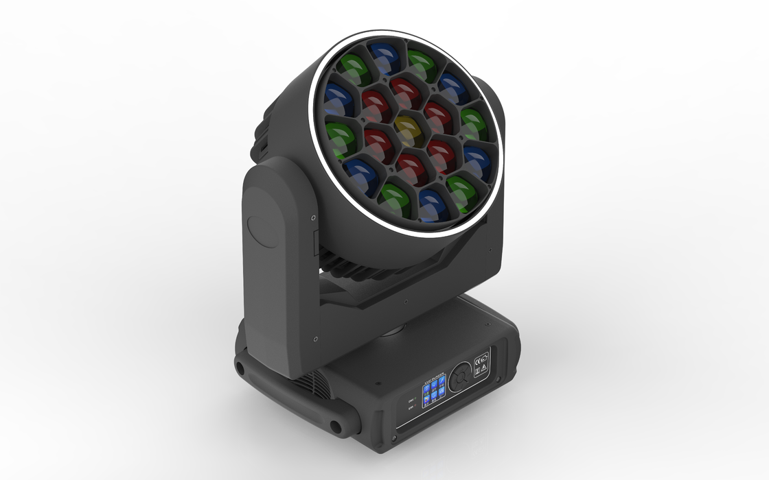 Moving head light 19*30w led wash moving head stage light with ring effect