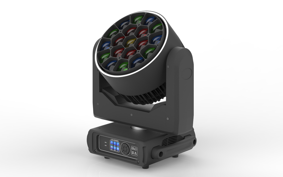 Moving head light 19*30w led wash moving head stage light with ring effect