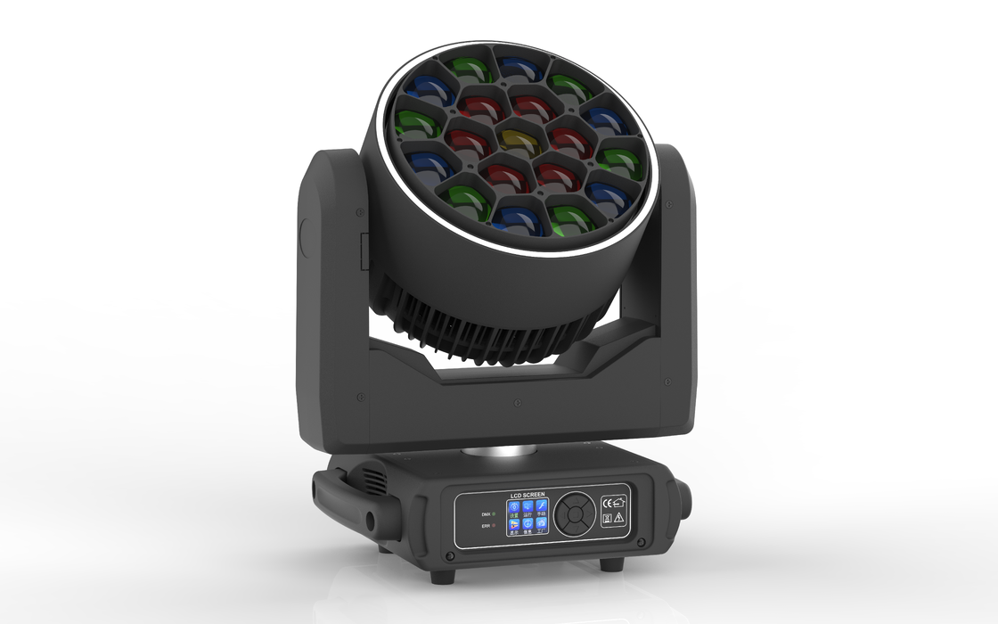 Moving head light 19*30w led wash moving head stage light with ring effect