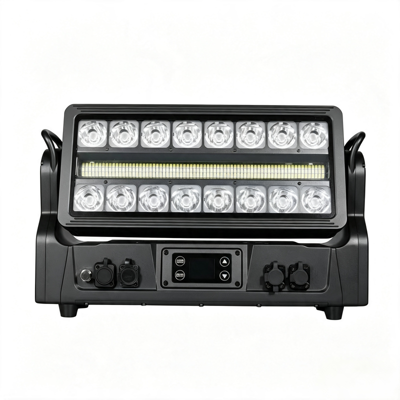 IP67 stage light 12 sections led moving head wash strobe light for outdoor concert