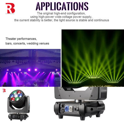 Powerful 7x40W RGBW 4in1 LED Moving Head Light For Nighttime Cityscapes And Landmarks