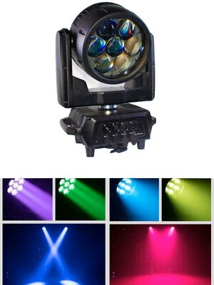 7*40W DMX 4-In-1 Indoor LED Beeye Moving Head Wash Zoom Light For Stage Show
