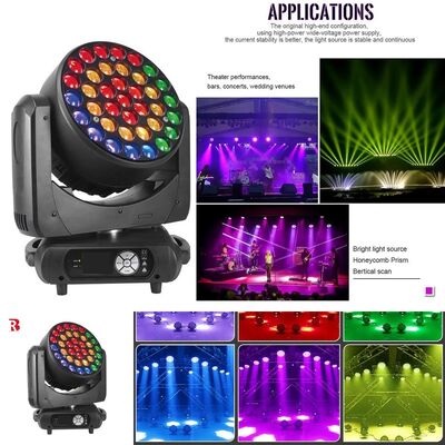 RGBW 4in1 37*15W DMX Zoom Strobe LED Wash Moving Head Light For Dj Bar Disco Stage Club