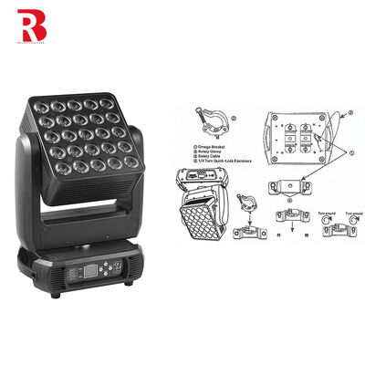 5x5 Panel 25x10W RGBW 4In1 Moving Head Stage Light Matrix DMX For DJ Night Club