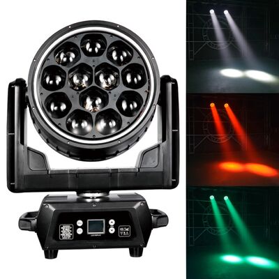 12*40W RGBW Zoom Wash For Concert LED 4in1 DMX Moving Head Light Beeye Stage