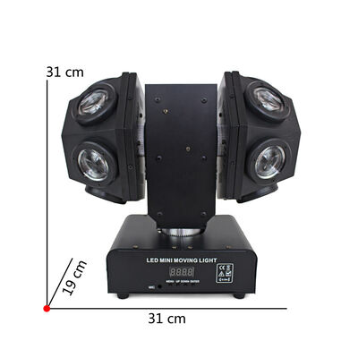 Beam Moving Head Light 12pcs Double Twins Arm With Red + Green Laser