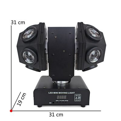 12pcs With Red+Green Laser Double Twins Arm Beam Moving Head Light Manufacturers